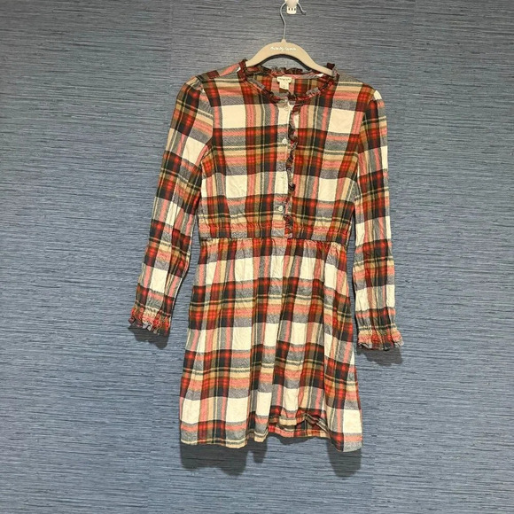 J. Crew Crew Cuts Plaid Dress Girls Size 14 - Picture 1 of 8